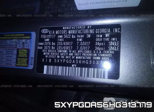 5XYPGDA56HG313779 фото 10