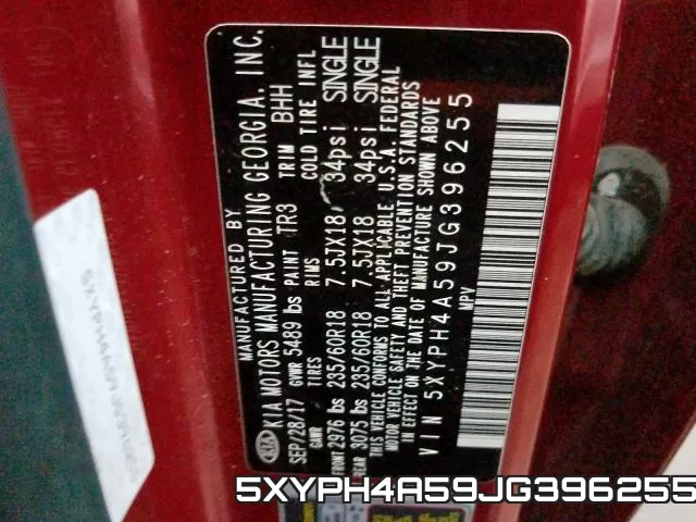 5XYPH4A59JG396255 фото 2