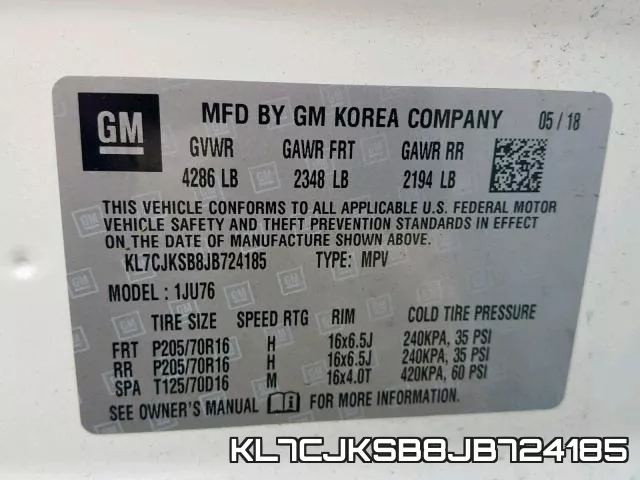 KL7CJKSB8JB724185 фото 2