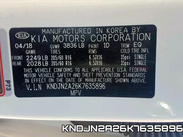 KNDJN2A26K7635896 фото 2