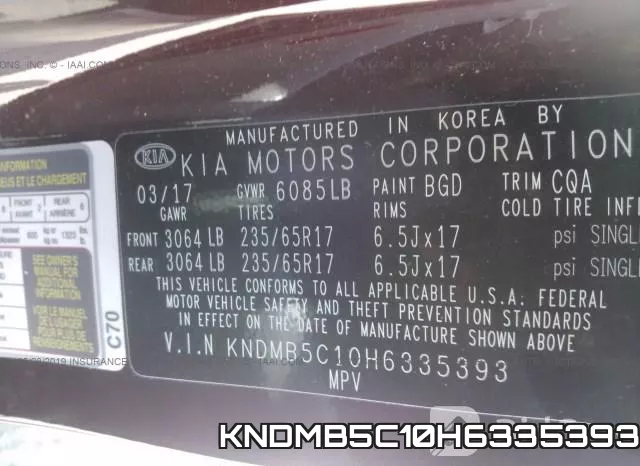 KNDMB5C10H6335393 фото 10