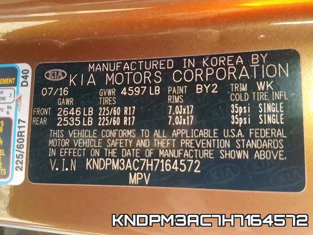 KNDPM3AC7H7164572 фото 2