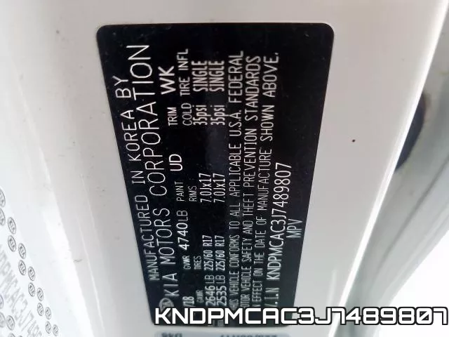 KNDPMCAC3J7489807 фото 2