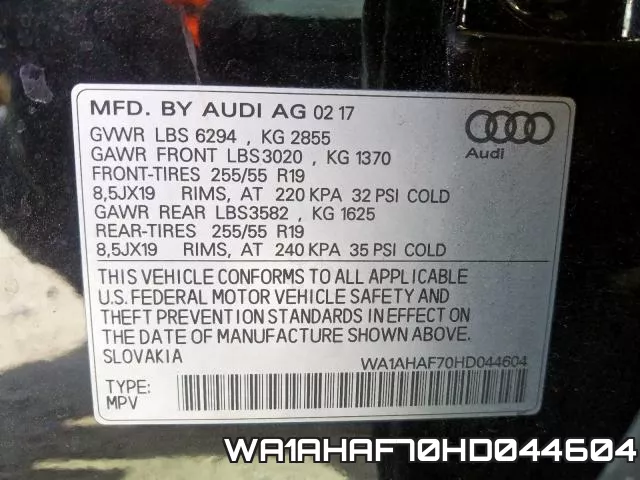 WA1AHAF70HD044604 фото 2