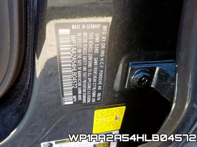 WP1AA2A54HLB04572 фото 2