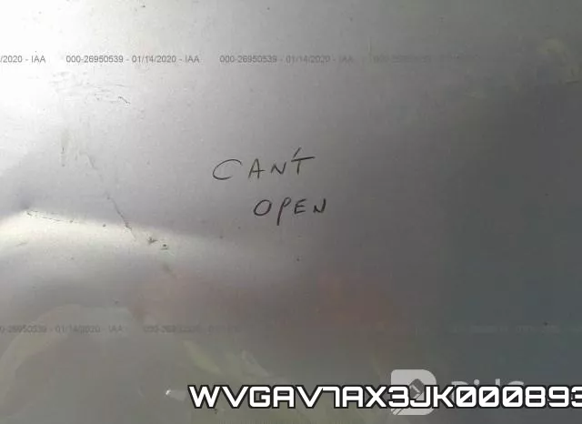 WVGAV7AX3JK000893 фото 2