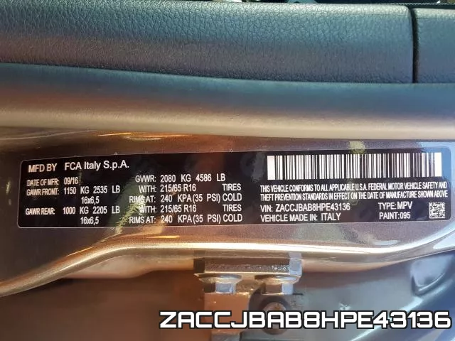 ZACCJBAB8HPE43136 фото 2