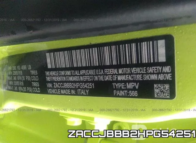 ZACCJBBB2HPG54251 фото 10