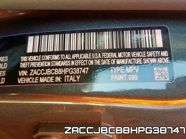 ZACCJBCB8HPG38747 фото 2