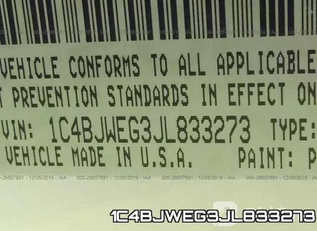 1C4BJWEG3JL833273 фото 10