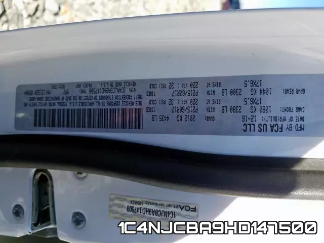 1C4NJCBA9HD147500 фото 2