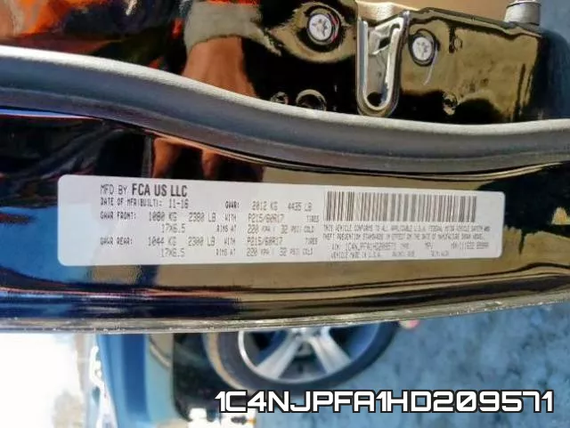 1C4NJPFA1HD209571 фото 2