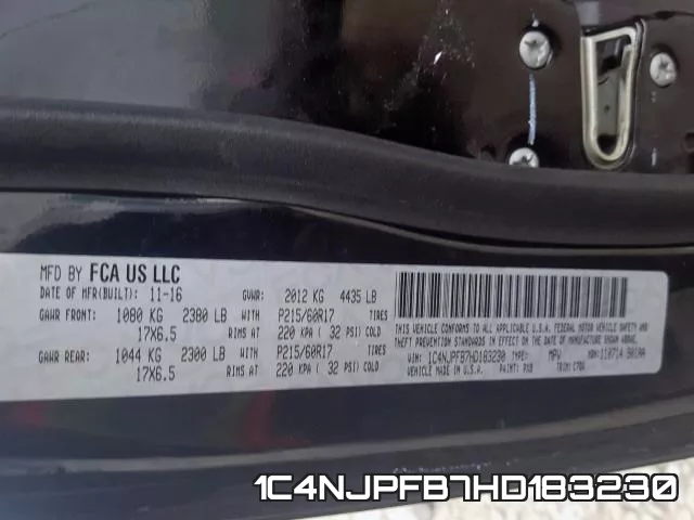 1C4NJPFB7HD183230 фото 2