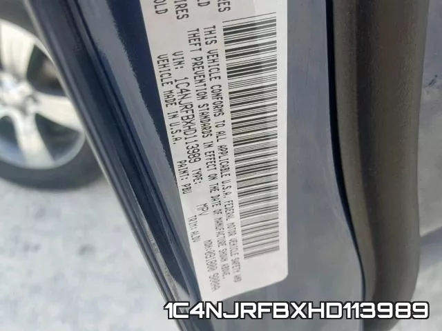 1C4NJRFBXHD113989 фото 2