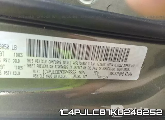 1C4PJLCB7KD248252 фото 10