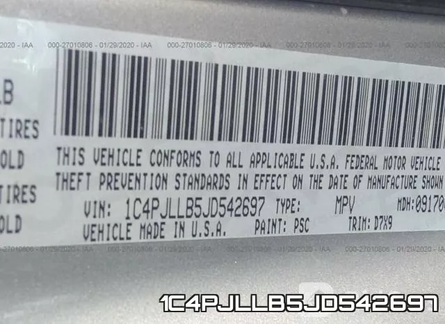 1C4PJLLB5JD542697 фото 10