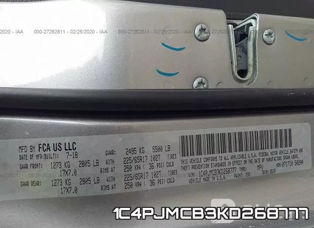 1C4PJMCB3KD268777 фото 10