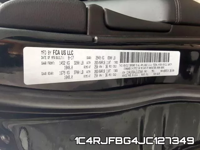1C4RJFBG4JC127349 фото 2
