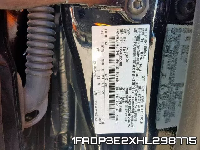 1FADP3E2XHL298775 фото 2