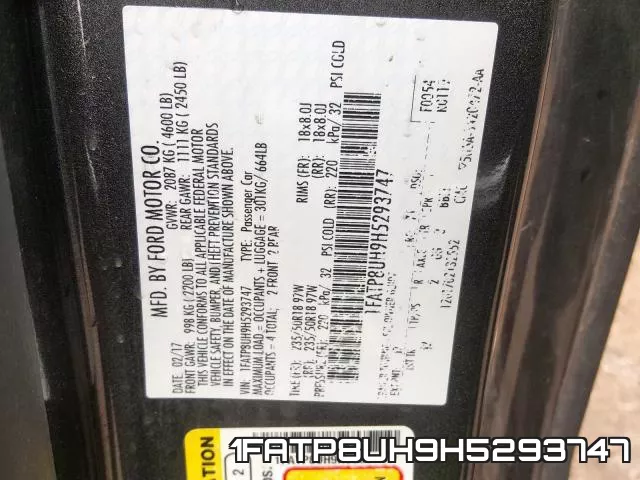 1FATP8UH9H5293747 фото 2