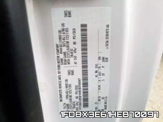 1FD8X3E61HEB70097 фото 2