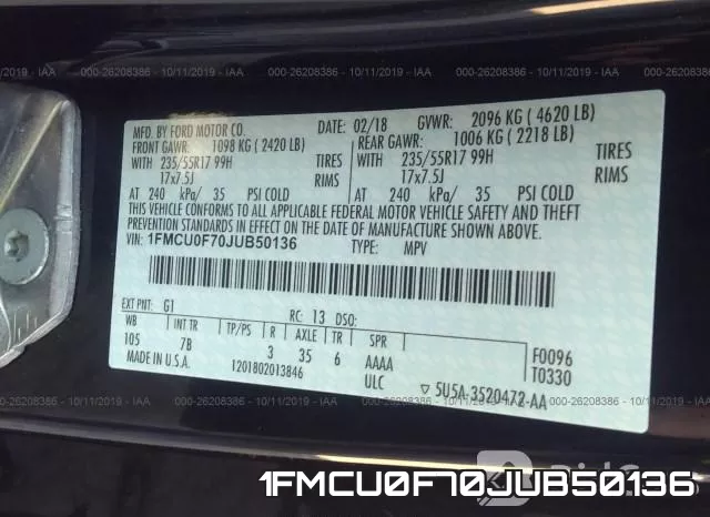 1FMCU0F70JUB50136 фото 10