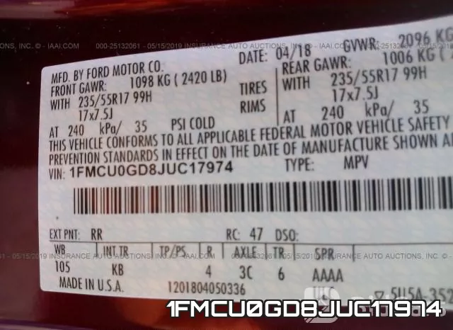 1FMCU0GD8JUC17974 фото 10