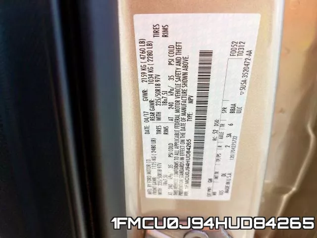 1FMCU0J94HUD84265 фото 2