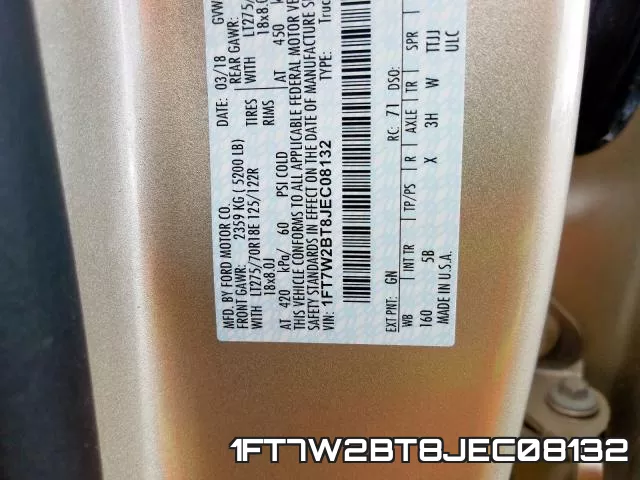 1FT7W2BT8JEC08132 фото 2