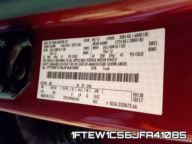 1FTEW1C56JFA41085 фото 2