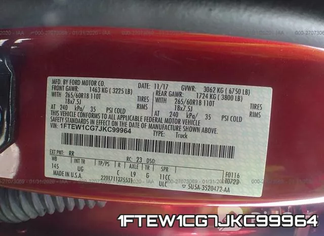 1FTEW1CG7JKC99964 фото 10