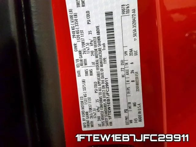 1FTEW1EB7JFC29911 фото 2