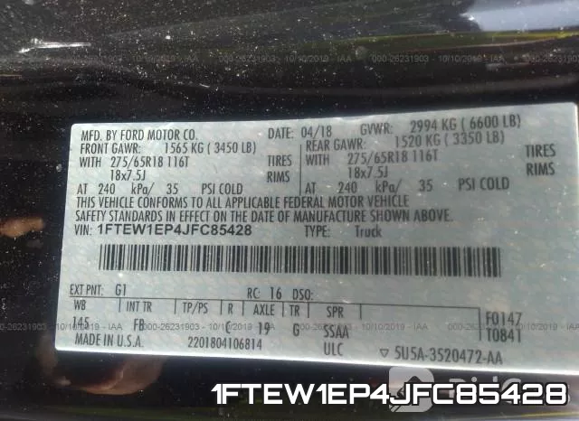 1FTEW1EP4JFC85428 фото 10