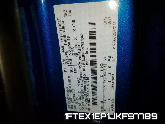 1FTEX1EP1JKF97789 фото 2