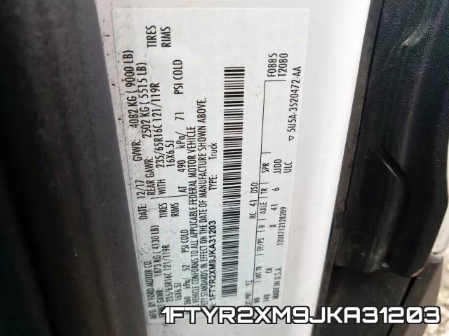 1FTYR2XM9JKA31203 фото 2