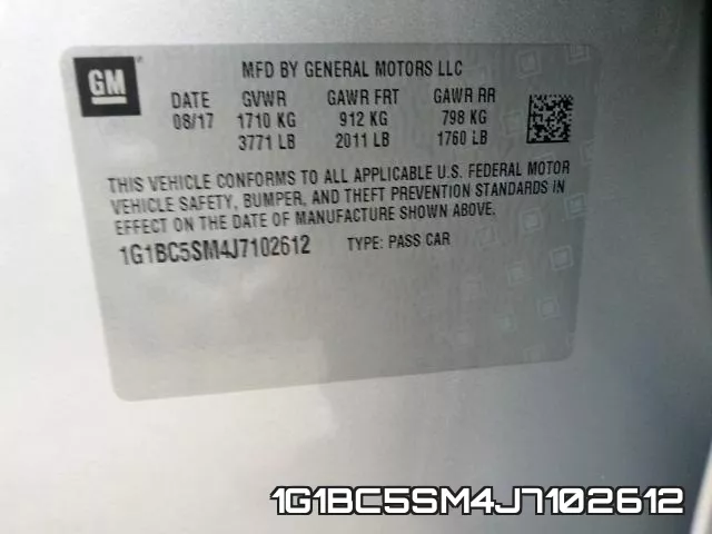 1G1BC5SM4J7102612 фото 2