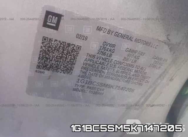 1G1BC5SM5K7147205 фото 10