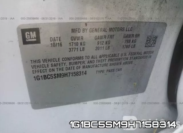 1G1BC5SM9H7158314 фото 10