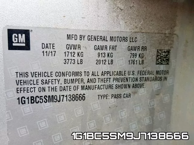 1G1BC5SM9J7138666 фото 2