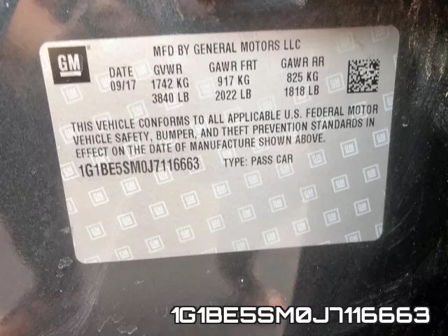 1G1BE5SM0J7116663 фото 2
