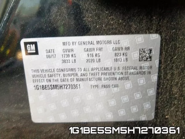 1G1BE5SM5H7270361 фото 2