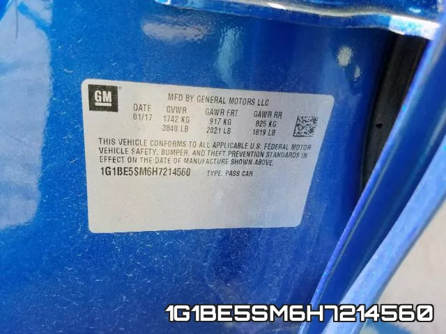 1G1BE5SM6H7214560 фото 2