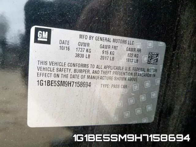 1G1BE5SM9H7158694 фото 2
