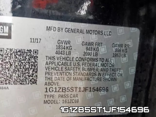 1G1ZB5ST1JF154696 фото 2