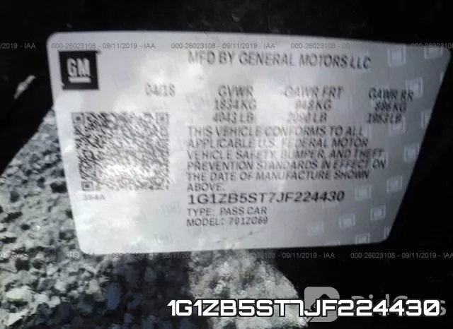 1G1ZB5ST7JF224430 фото 10