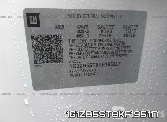 1G1ZB5ST8KF195117 фото 10