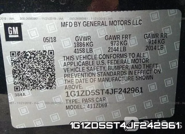 1G1ZD5ST4JF242961 фото 10