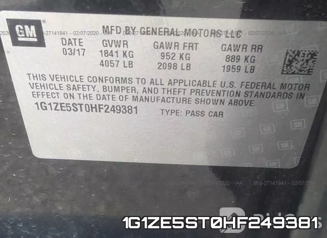1G1ZE5ST0HF249381 фото 10
