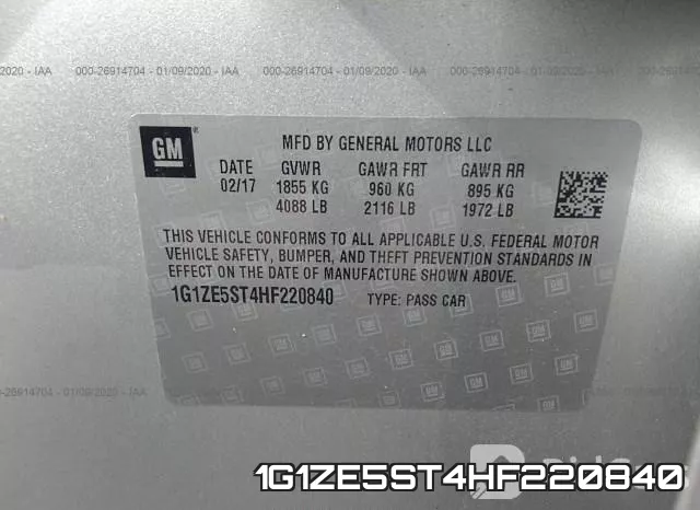 1G1ZE5ST4HF220840 фото 10