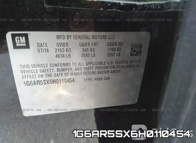 1G6AR5SX6H0110454 фото 10